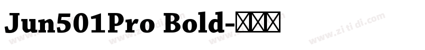 Jun501Pro Bold字体转换